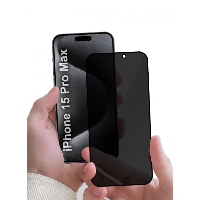 UMSUKA Magic Box Privacy Screen Protector for iPhone 15 Pro Max Automatic Adhesion Anti-Spy, Case-Friendly Easy Installation 9H+ Hardness Full Coverage, No Bubble