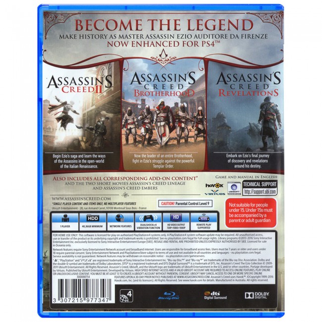 Assassin's Creed The Ezio Collection - PlayStation 4