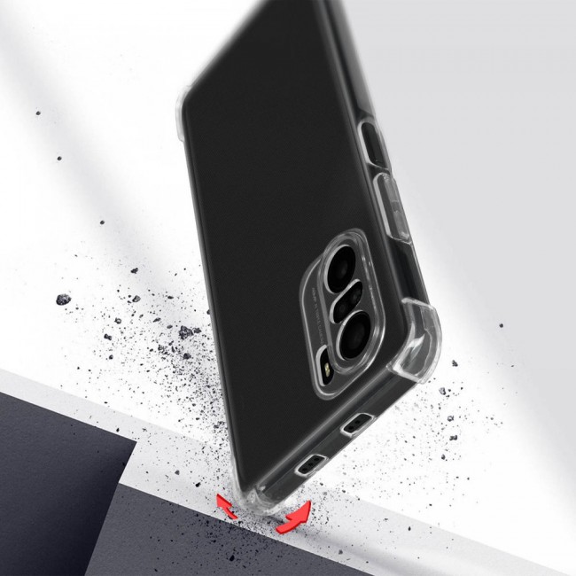 CATANES For Xiaomi Poco F3 Case Cover Clear Protective TPU Four Corners Cover Transparent Soft Case