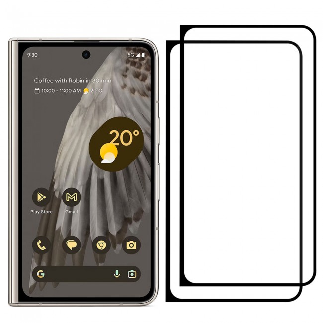 CATANES 2 Pack for Google Pixel Fold Mobile Phones Screen Protector 3D Tempered Glass Protective Film
