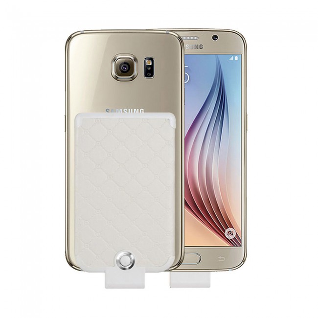 WUW Leather Design Palm-Sized 3600mAh Clip Power bank Portable Battey Case for Samsung Galaxy A7 2018 , S7 , S7 Edge , S6 , S6 Edge , Oppo A3s