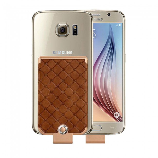 WUW Leather Design Palm-Sized 3600mAh Clip Power bank Portable Battey Case for Samsung Galaxy A7 2018 , S7 , S7 Edge , S6 , S6 Edge , Oppo A3s