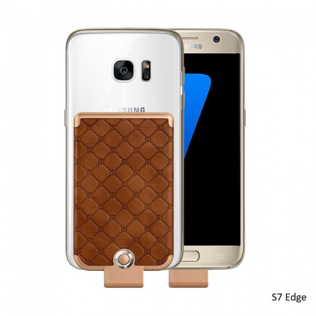 WUW Leather Design Palm-Sized 3600mAh Clip Power bank Portable Battey Case for Samsung Galaxy A7 2018 , S7 , S7 Edge , S6 , S6 Edge , Oppo A3s