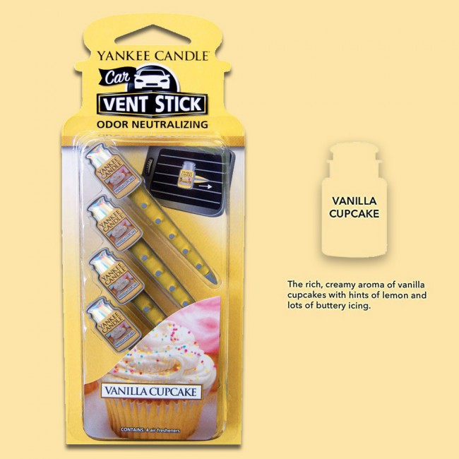 Yankee Candle Car Vent Stick Odor Neutralizing - Vanilla Cupcake