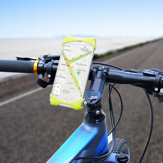 Yesido C31 Silicone Bicycle Mobile Phone Holder - Black , Green
