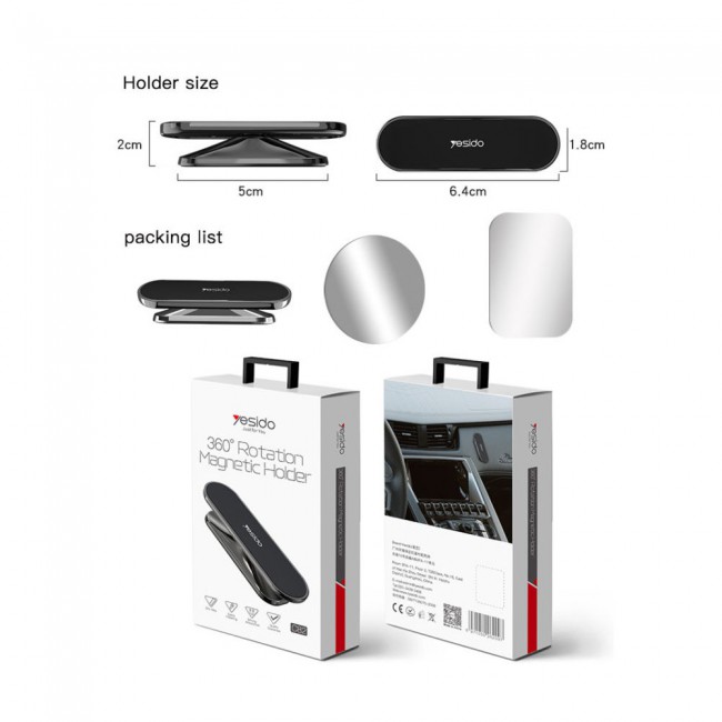 Yesido C82 Car Mount 360 Degree Rotation Magnetic Car Holder