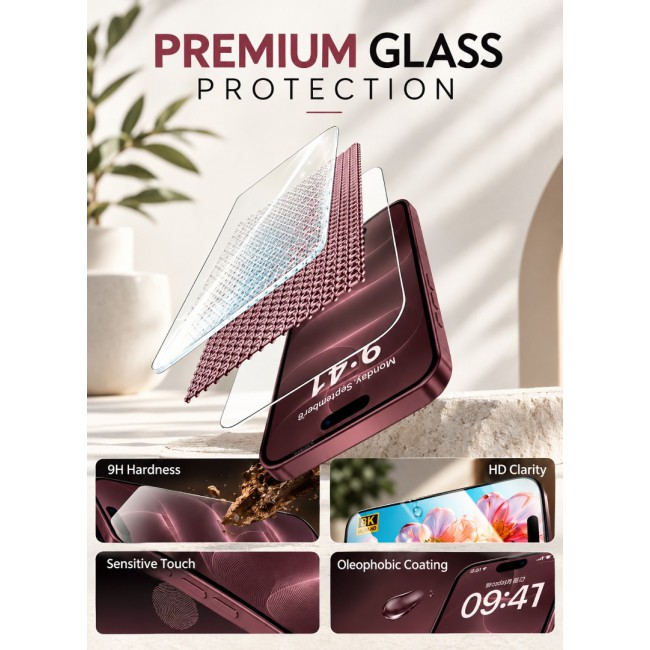 ZERODUST For iPhone 18 Pro Magic Tool 3D Tempered Glass Screen Protector - Full Coverage Auto-Alignment Installation Kit, Anti-Scratch &amp; HD Clear