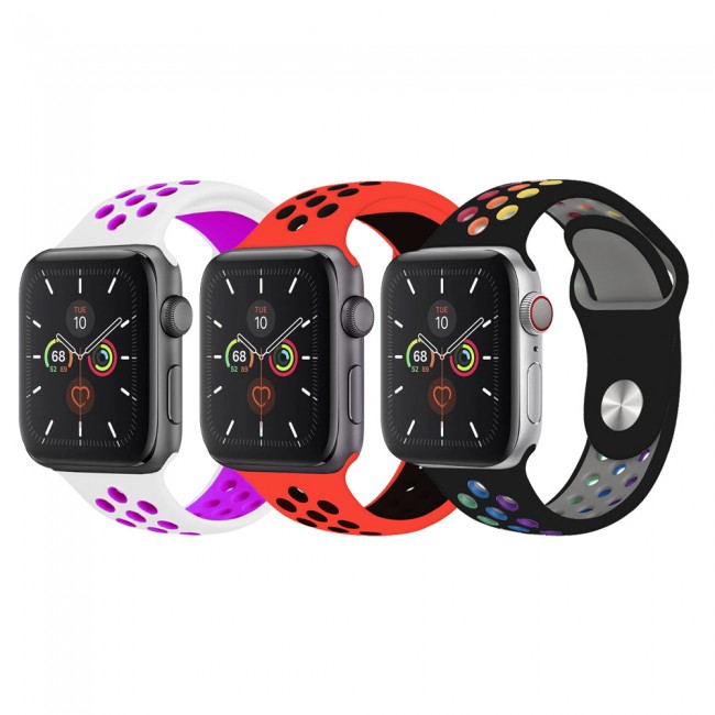 CATANES 3 Pack For Apple Watch 49mm 45mm 44mm 42mm Silicone Sport