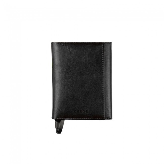 Zhuse 4000mAh Power bank and Card Holder Leather Wallet Universe Series - Black