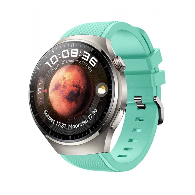 MARGOUN Silicone Watch Band 22mm Sport Band Compatible with Huawei Watch 4 Pro Strap Replacement Wristbands Soft and Durable Aquamarine