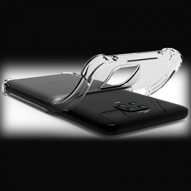 CATANES For Xiaomi Redmi Note 9 Pro Case Cover Clear Protective TPU Four Corners Cover Transparent Soft Case