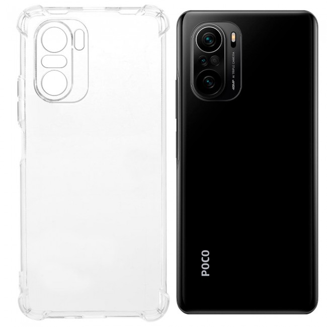 CATANES For Xiaomi Poco F3 Case Cover Clear Protective TPU Four Corners Cover Transparent Soft Case