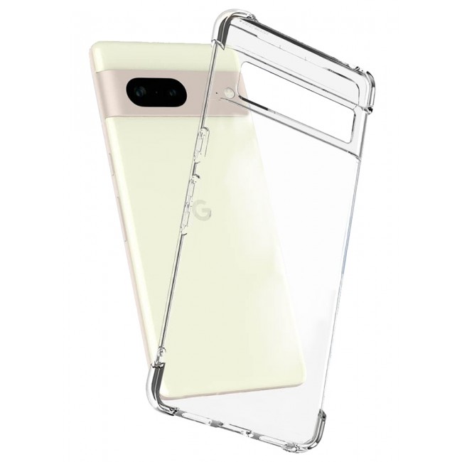 MARGOUN Google Pixel 7 TPU Case Clear Anti-Yellowing Transparent Shockproof Protective Phone Case Scratch Resistant Reinforced Corners Cover