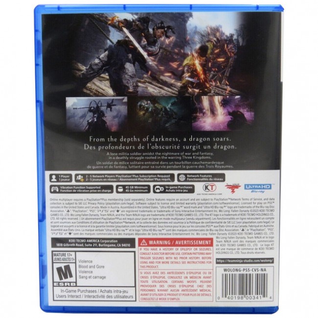 Wo Long: Fallen Dynasty (PS5)