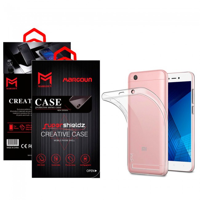 Margoun Xiaomi Redmi 5A Transparent Clear TPU Back Case Cover