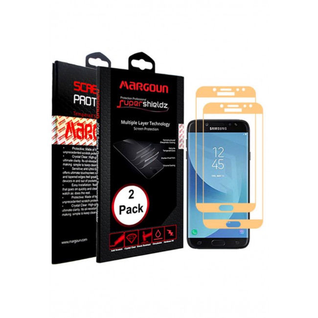 Margoun 2-Pack 5D Screen Protector for Samsung Galaxy J5 Pro - Gold