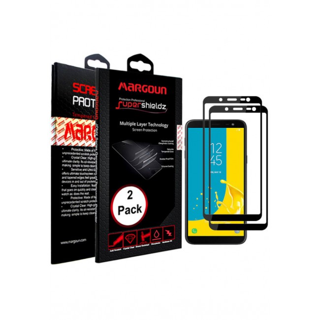 Margoun 2-Pack 5D Screen Protector for Samsung Galaxy J6 2018 - Black