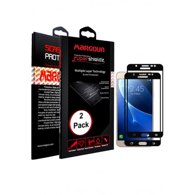 Margoun 2-Pack 5D Screen Protector for Samsung Galaxy J7 2016 - Black