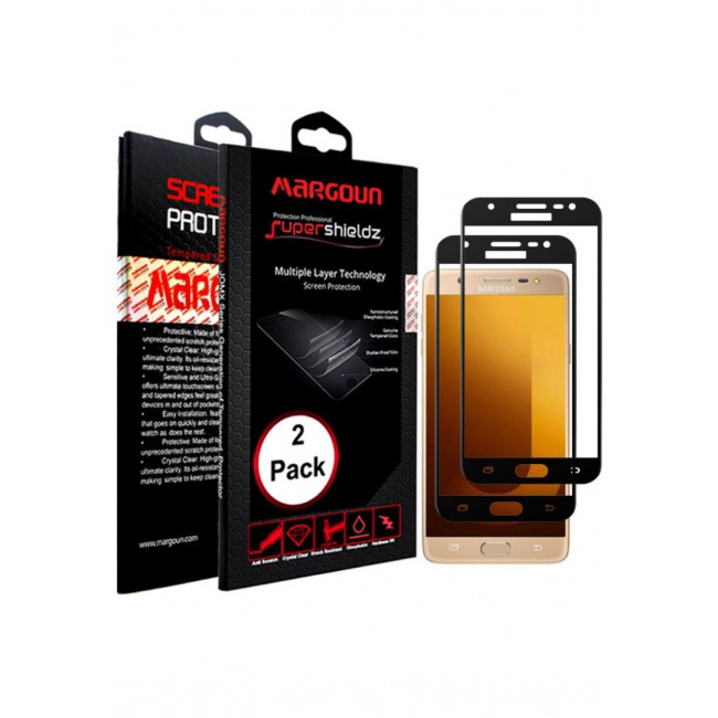 Margoun 2-Pack 5D Screen Protector for Samsung Galaxy J7 Max - Black