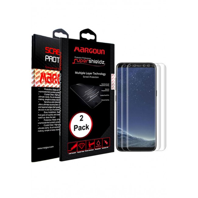 Margoun 2-Pack 5D Screen Protector for Samsung Galaxy S8 Plus - clear