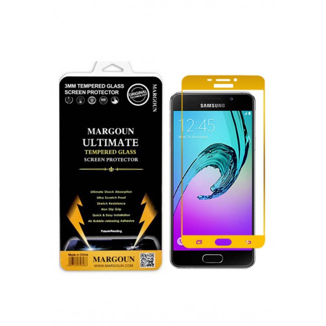 Margoun 5D Glass for Samsung Galaxy A3 2016 Screen Protector - Gold
