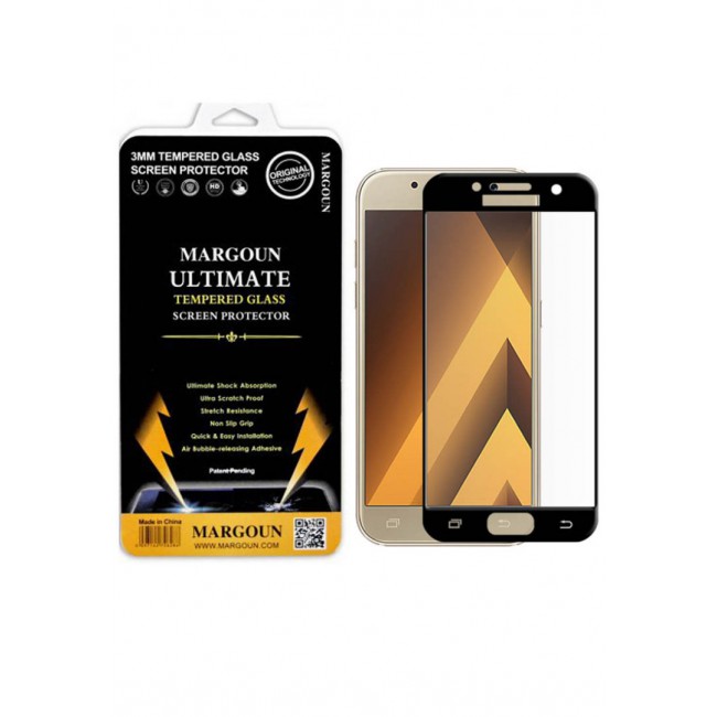 Margoun 5D Glass for Samsung Galaxy A7 2017 Screen Protector - Black