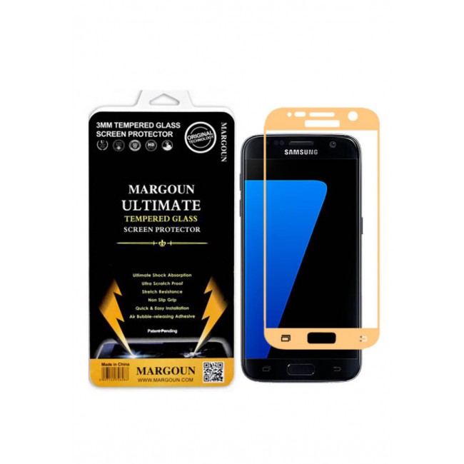 Margoun 5D Screen Protector for Samsung Galaxy S7- Gold