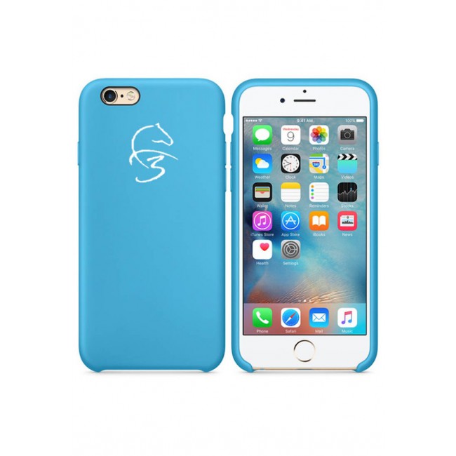 Margoun Silicone Case for Apple iPhone 6 Plus/ 6s Plus Back Cover with  Horse Design - Light Blue