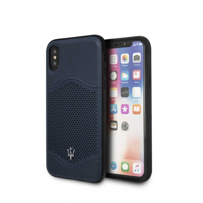 Maserati Granlusso Case for Apple iPhone 7 Plus/ 8 Plus Leather Back Cover - Black