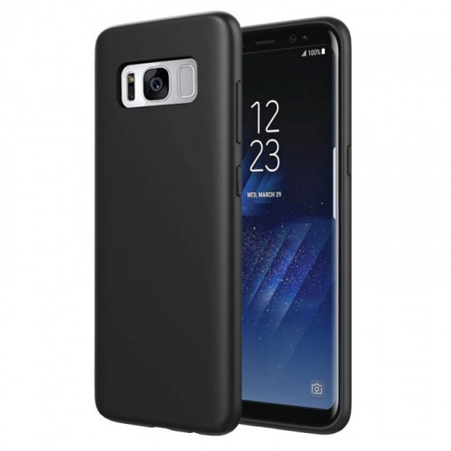 Protective Slim Tpu Back Cover for Samsung Galaxy S8 - Black