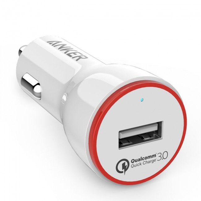 Anker PowerDrive Plus1 Universal Car Charger with Quick Charge - White