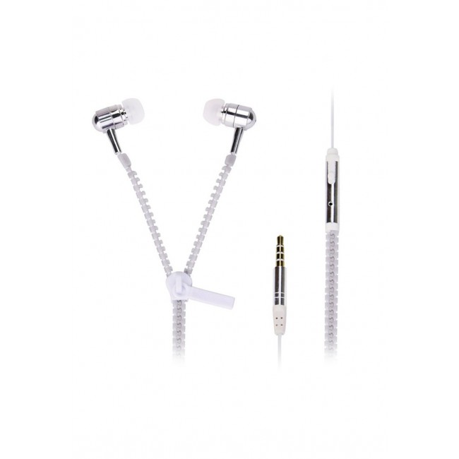 Margoun Zipper In-Ear Headphone with Mic - Black