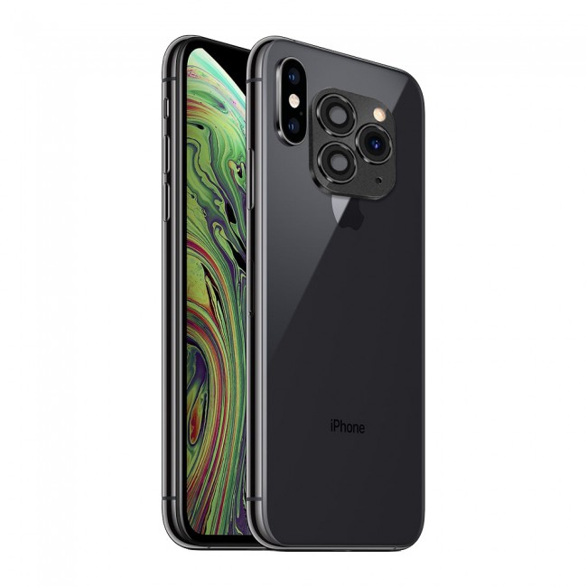MARGOUN iPhone X XS Duplicate Camera Lens Camera Upgrade Protective Lens Change iPhone X XS to 11 Pro 11 Pro Max Black
