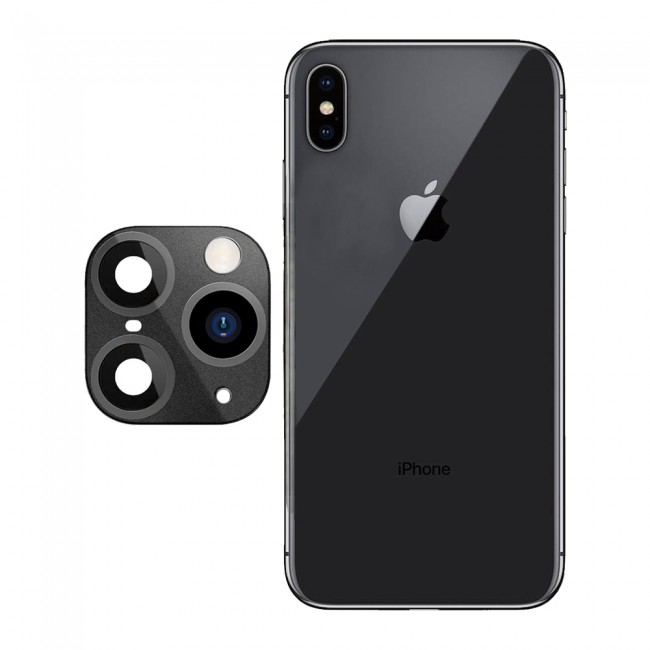 MARGOUN iPhone X XS Duplicate Camera Lens Camera Upgrade Protective Lens Change iPhone X XS to 11 Pro 11 Pro Max Black