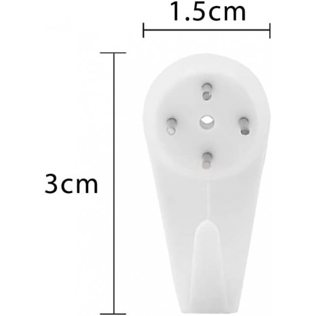 MARGOUN Plastic Hardwall Hanger Hooks Concrete Hanging Hooks Invisible Nail Wall Hooks Wall Mount Non-Mark Hooks (Small, 24)