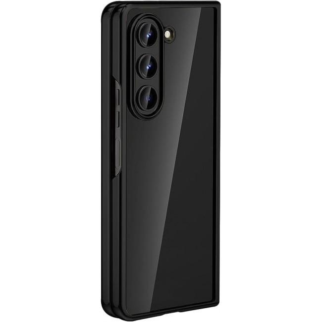 MARGOUN For Samsung Galaxy Z Fold 5 Case Slim Lightweight Electroplated Frame Folding Shockproof Protection Hard Cover (Z Fold 5 Black)