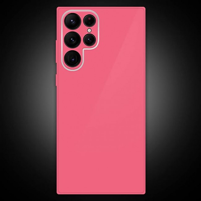 MARGOUN for Samsung Galaxy S22 Ultra Case Cover Electroplated Hard Glossy Case with Camera Protection (samsung galaxy s22 ultra, Pink)