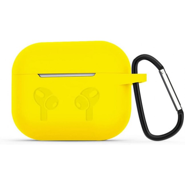 CATANES for Airpods 3 Case Cover Silicone with Clip, Airpods 3 Case 2021 3rd Generation (yellow)