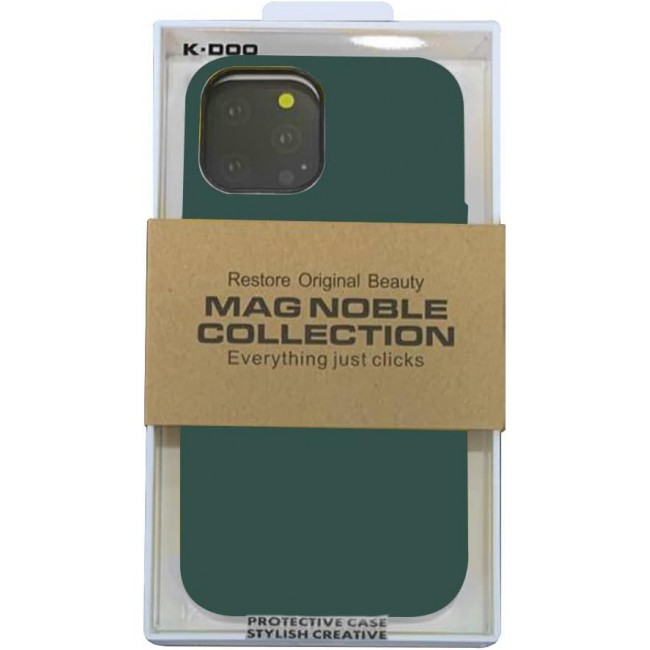 K-Doo Case for iPhone 13 Pro Mag Noble Collection Premium PC+PU Leather Case with Magsafe Official Design Phone Cover (iphone 13 pro, dark green)