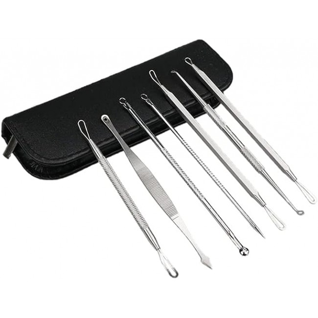 MARGOUN For 7 Pcs Stainless Steel Blackhead Remover Tool Kit