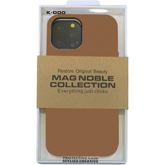 K-Doo Case for iPhone 13 Pro Mag Noble Collection Premium PC+PU Leather Case with Magsafe Official Design Phone Cover (iphone 13 pro, Brown)