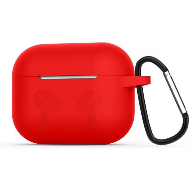 MARGOUN for Airpods 3 Case Cover Silicone with Clip, Airpods 3 Case 2021 3rd Generation (red)