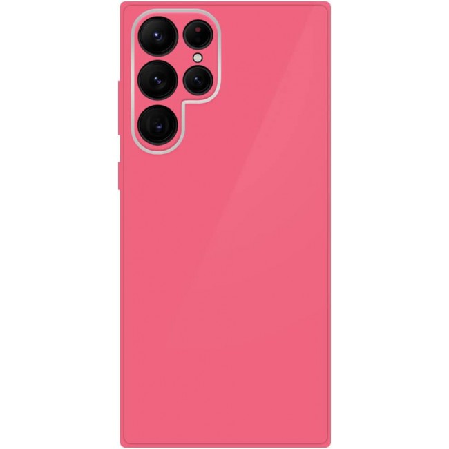 MARGOUN for Samsung Galaxy S22 Ultra Case Cover Electroplated Hard Glossy Case with Camera Protection (samsung galaxy s22 ultra, Pink)