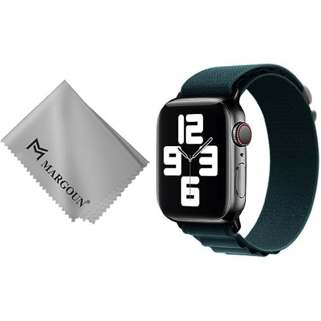 MARGOUN For Apple Watch Band 41mm 40mm 38mm Alpine Nylon Woven Sport Strap With Microfiber Cleaning Cloth Compatible For iWatch Series 8/7/SE/6/5/4/3/2/1 - A02