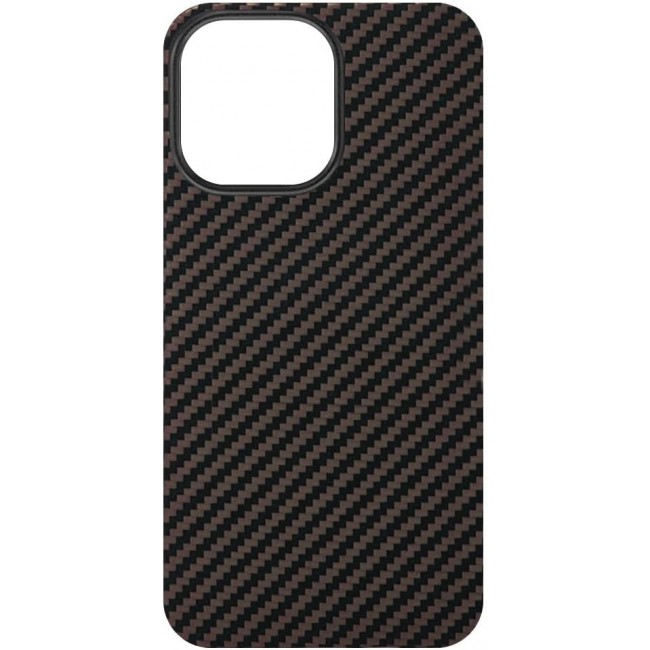K-Doo for iPhone 13 Pro Case 3D Skin Texture Kevlar Fiber Bulletproof Vest Cover Protective Carbon Fiber Pattern Ultra Slim (iPhone 13 pro, Brown)