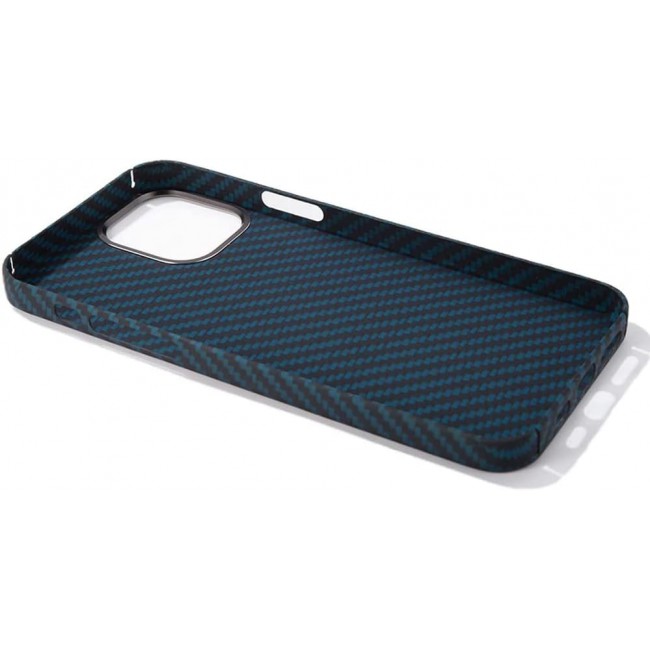 K-Doo for iPhone 13 Pro Case 3D Skin Texture Kevlar Fiber Bulletproof Vest Cover Protective Carbon Fiber Pattern Ultra Slim (iPhone 13 pro, Blue)