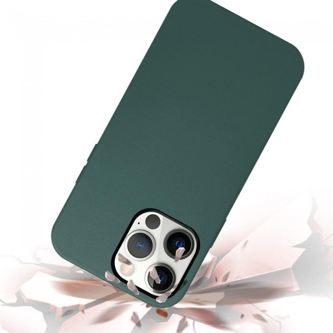 K-Doo Case for iPhone 13 Pro Mag Noble Collection Premium PC+PU Leather Case with Magsafe Official Design Phone Cover (iphone 13 pro, dark green)