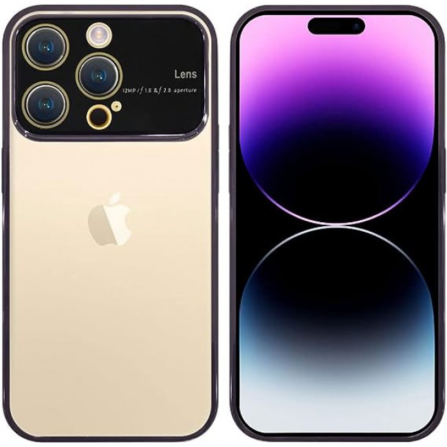 MARGOUN For iPhone 14 Pro Case Cover Luxury Mirror Effect Hard Case (iPhone 14 Pro, Purple Border)