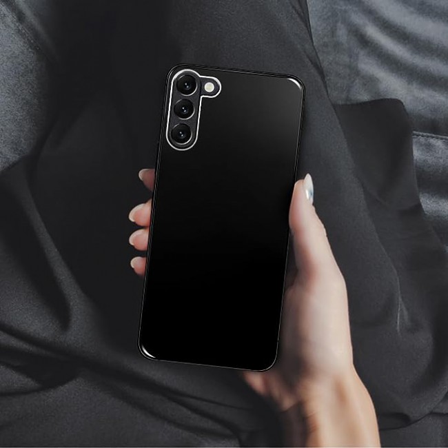 MARGOUN for Samsung Galaxy S23 Plus Case Cover Electroplated Hard Glossy Case with Camera Protection (Samsung Galaxy S23 Plus, Black)