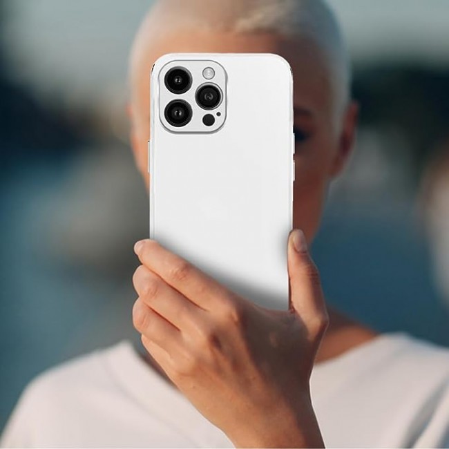 MARGOUN for iPhone 14 Pro Case Cover Electroplated Hard Glossy Case with Camera Protection (iPhone 14 Pro, White)